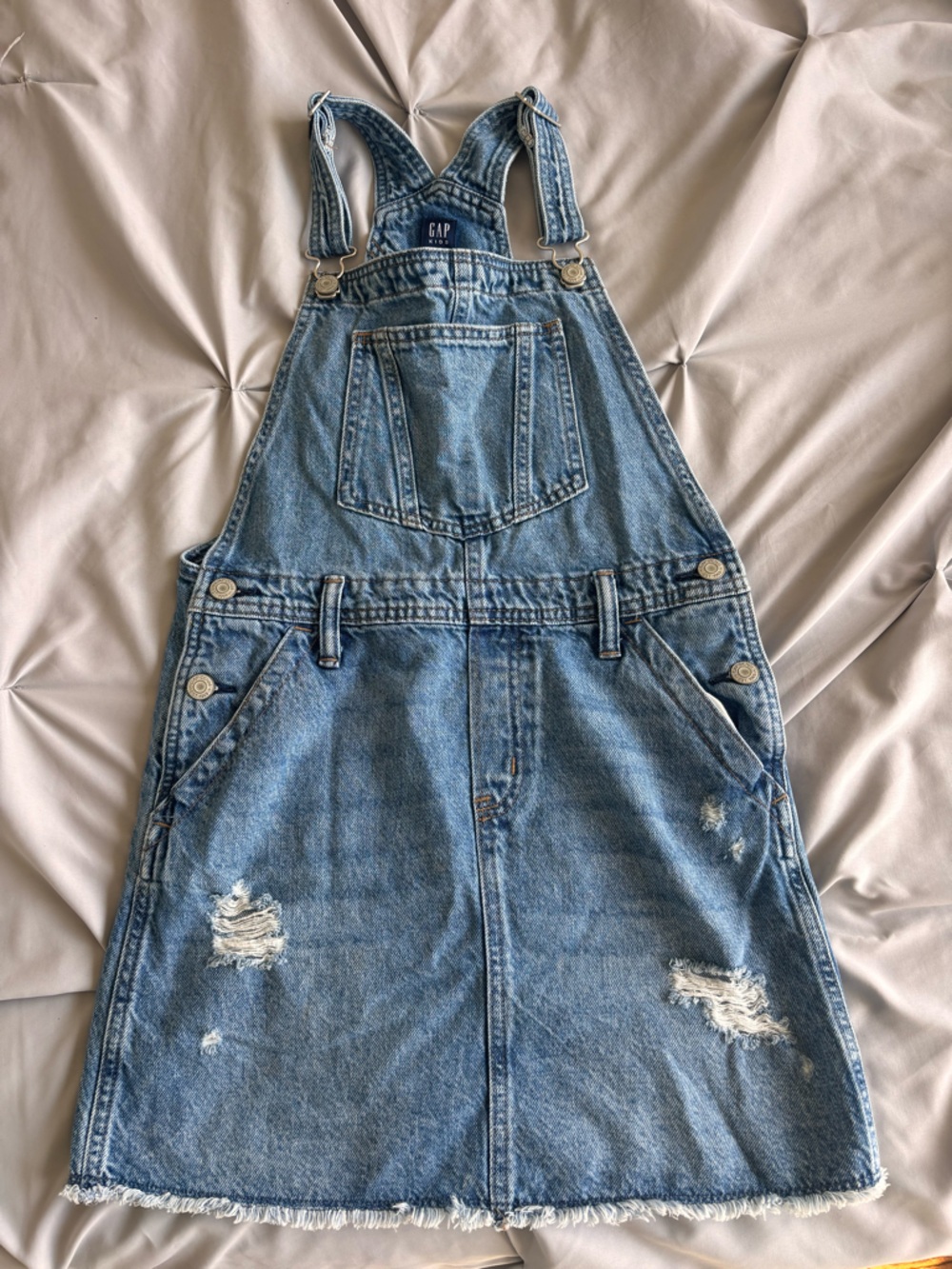 GAP Kids Denim Overalls Pinafore Dress Size Large Girls